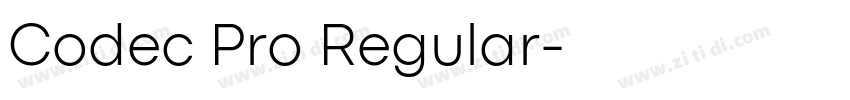 Codec Pro Regular字体转换